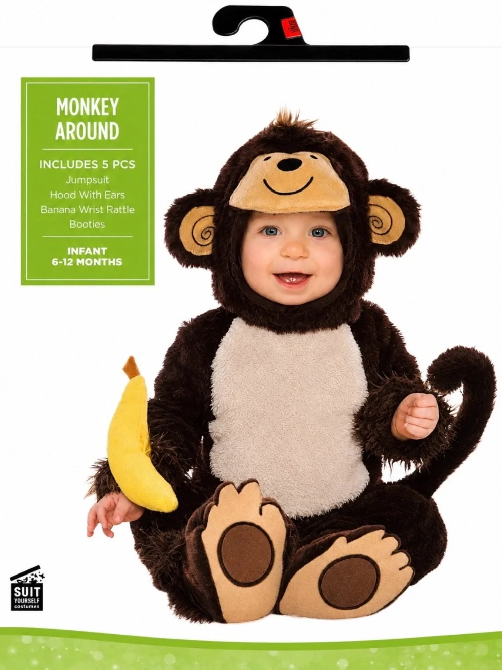 Monkey Around Infant Plush Costume - Brown Plush Monkey Outfit